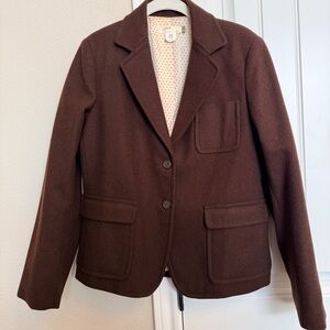 J. Crew Dark Brown Blazer Size Medium